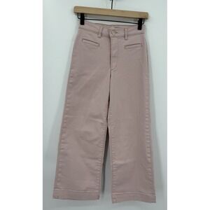 Levis Jeans Womens 24 Pink Ribcage Wide Leg Crop Denim